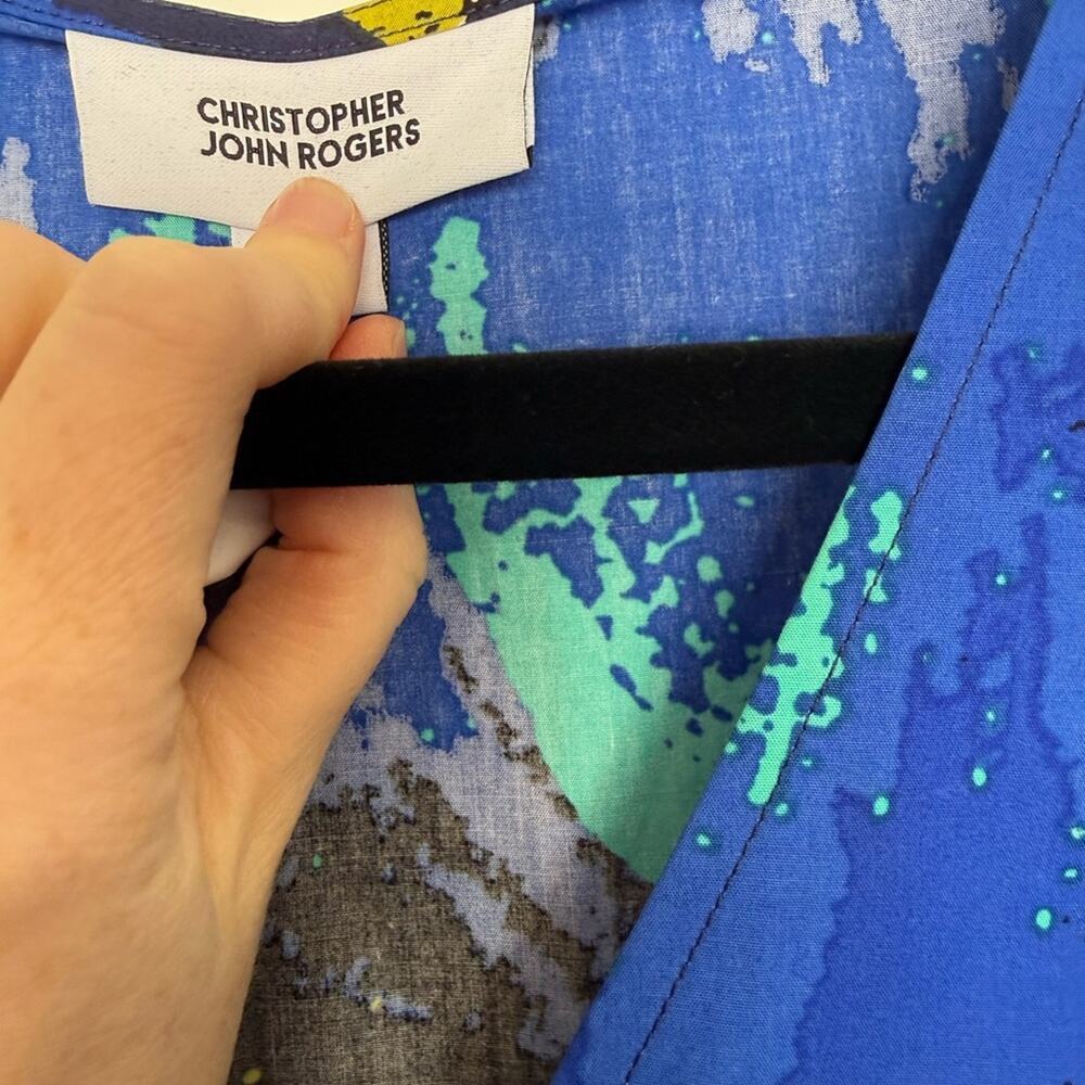 Christopher John Rogers Target Royal Blue and Yellow Floral Tiered Maxi Dress - Picture 10 of 16